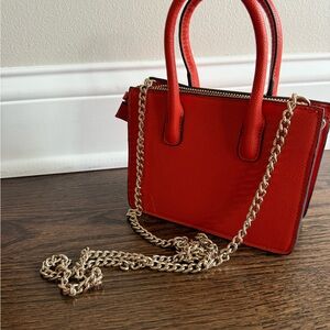 Red Chain Strap Handbag